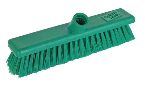 Jantex GK873 Hygiene Broom Head Soft Bristle Green 12" banner