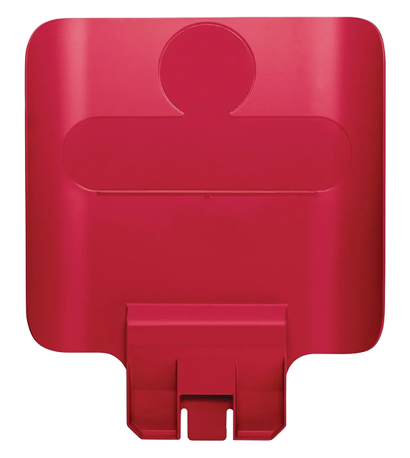 Rubbermaid Slim Jim DY100 Recycling Station Billboard Red banner