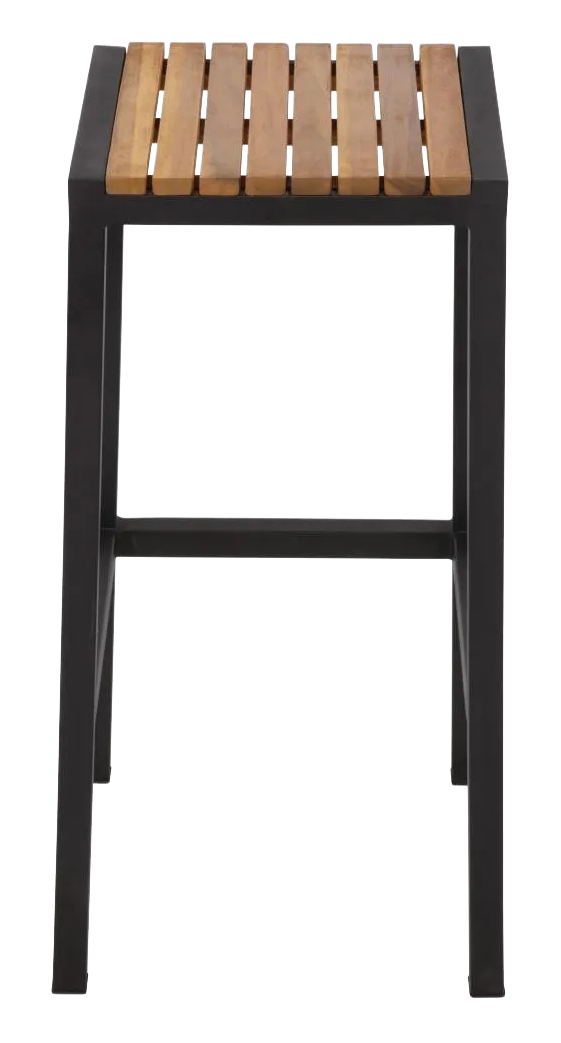 Bolero DS156 Acacia Wood & Powder-Coated Steel Bar Stools (Pack of 2) banner