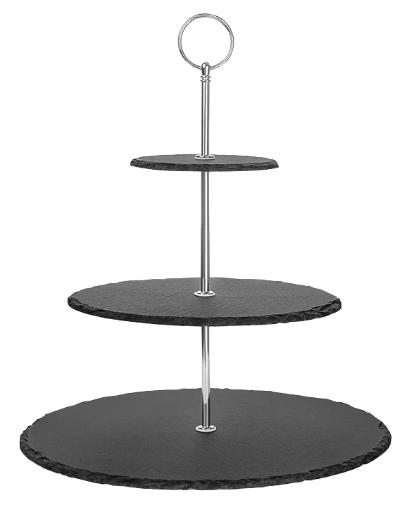 Olympia GF991 3 Tier Slate Afternoon Tea Stand banner