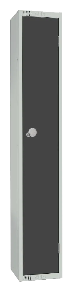 Elite Lockers GR677-P Single Door Padlock Locker Graphite Grey banner