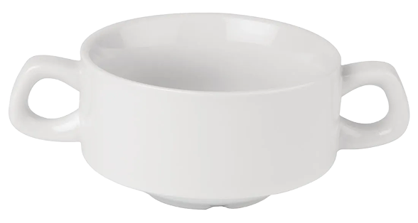 Olympia Athena CF369 Stacking Soup Bowls White 290ml (Pack of 12) banner