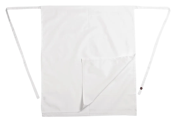 Chef Works A925 Waist Bistro Apron Long White banner