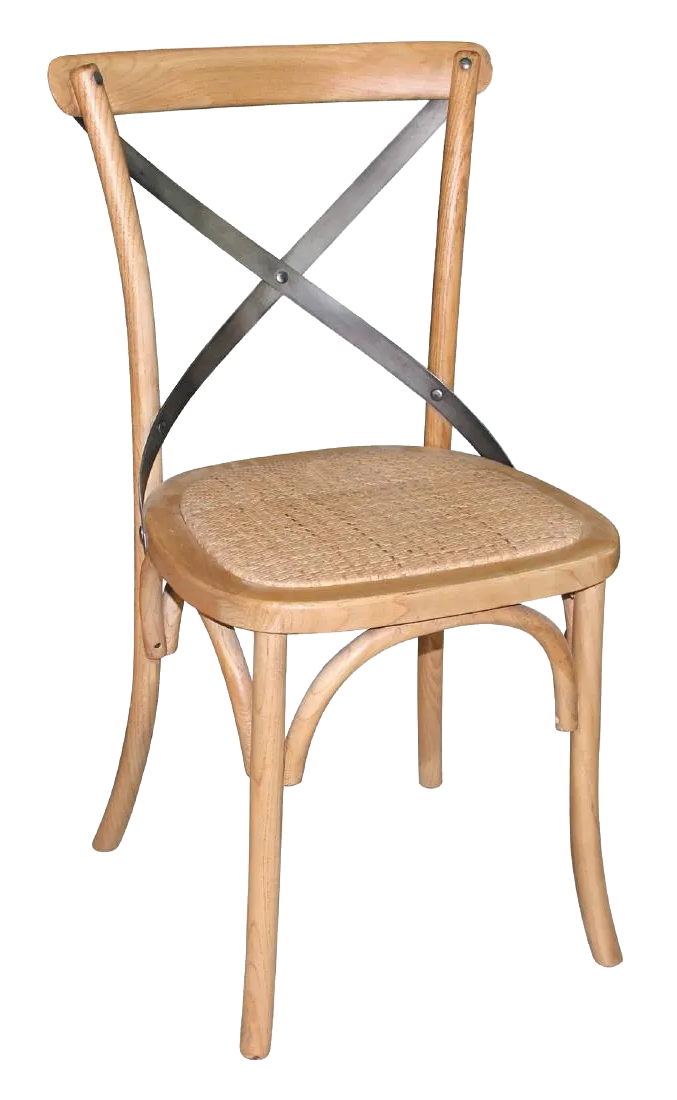 Bolero GG656 Bentwood Chairs with Metal Cross Backrest (Pack of 2) banner