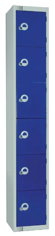 Elite Lockers W948-C Six Door Camlock Locker Blue banner