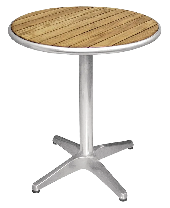 Bolero U428 Round Aluminium & Ash Wood Table 600mm banner