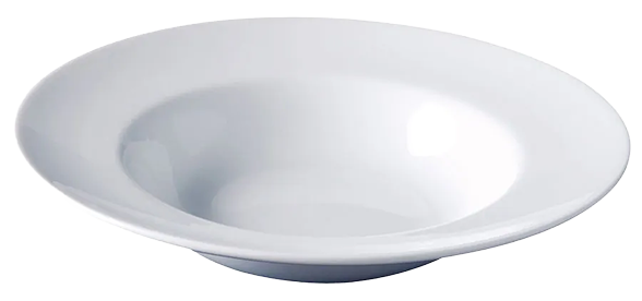 Superwhite BH536 Porcelain Round Winged Pasta/Soup Dishes White 260mm (Pack of 6) banner
