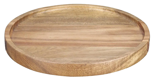 Olympia FT611 Acacia Wood Round Plate 200mm banner