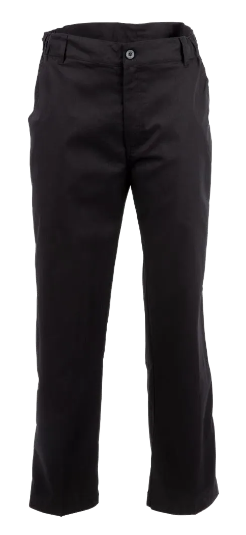 Chef Works Professional Series A674-M Unisex Chefs Trousers Black Herringbone M banner