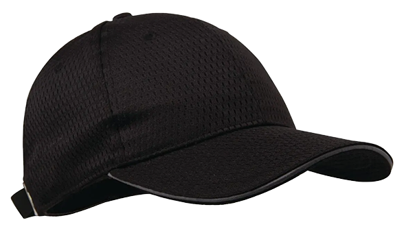 Colour by Chef Works A942 Cool Vent Baseball Cap Black with Grey Trim banner