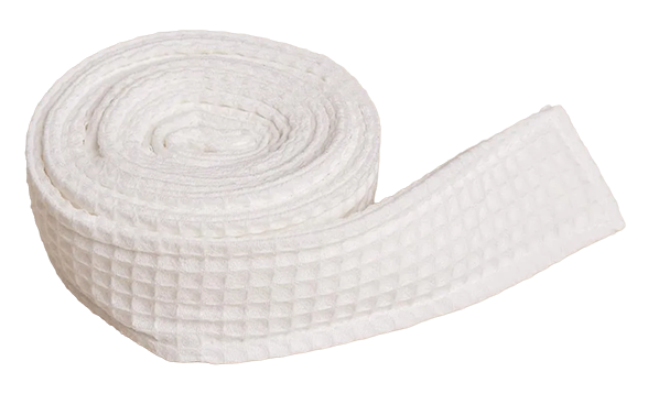 Mitre Essentials Honeycomb HD060 Bathrobe Belts White (Pack of 10) banner