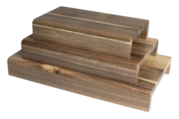 Olympia CP697 Acacia Wood Riser Set (Pack of 3) banner
