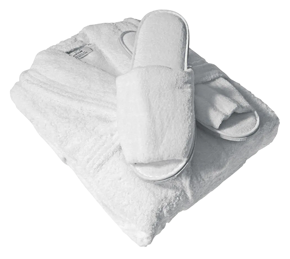 Mitre Luxury Curzon HB544 Bathrobe & Slipper Set Large White (Pack of 2) banner