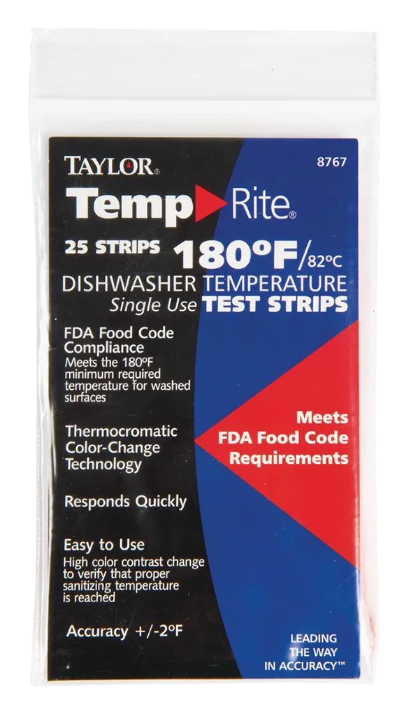 Vogue GJ059 Dishwasher Temperature Test Strips (Pack of 25) banner