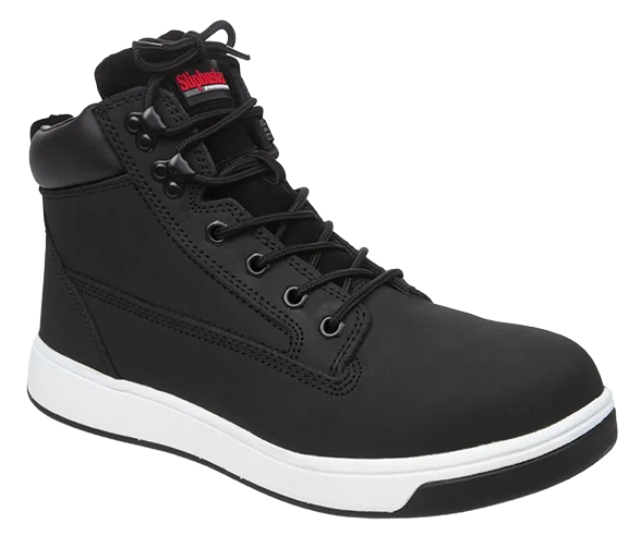 Slipbuster Footwear Eon BB422-43 Hi Top Safety Boots Black Size 9 banner