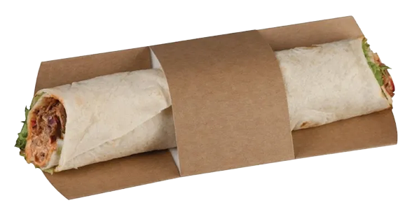 Colpac FA383 Compostable Kraft Tortilla Sleeves (Pack of 1000) banner