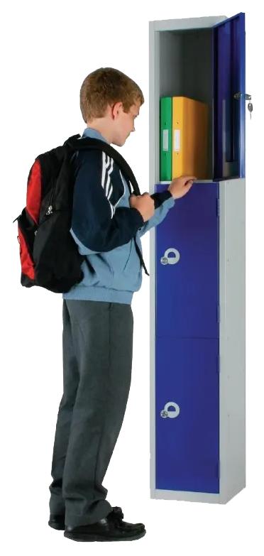 Elite Lockers W976-C Three Door Camlock Locker Blue banner