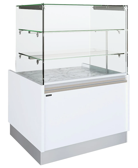 Tefcold BELLINI TOWER 510 560mm Wide White Flat Glass Ambient Serve Over Counter banner
