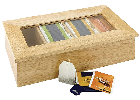 Olympia CB808 Hevea Wood Tea Box banner