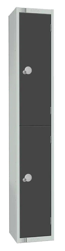 Elite Lockers GR678-P Two Door Padlock Locker Graphite Grey banner