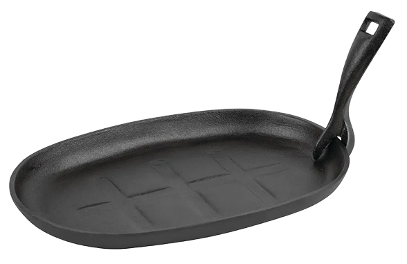 Olympia GJ557 Cast Iron Oval Sizzle Pan 280 x 190mm banner