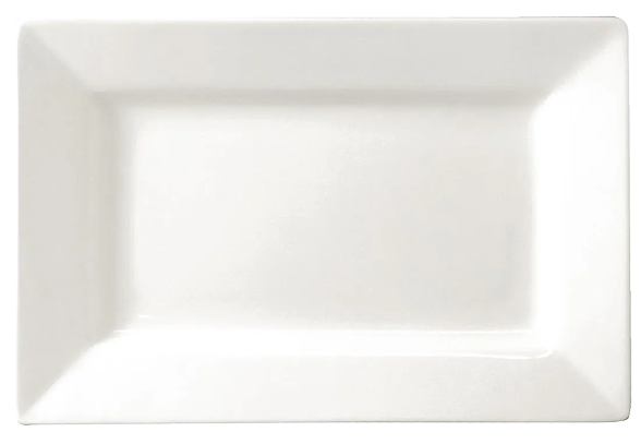 Olympia Lumina CD630 Wide Rim Rectangular Plates 257 x 155mm (Pack of 4) banner