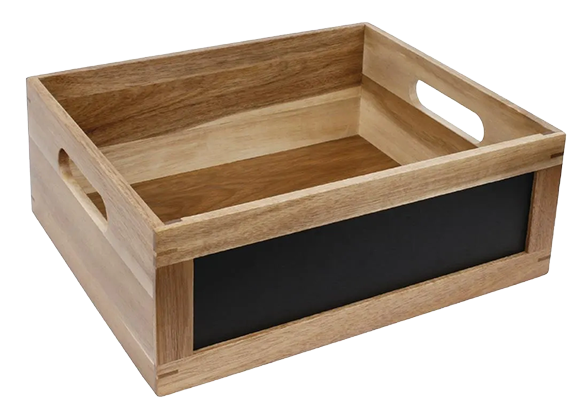 Olympia CL191 Bread Crate with Chalkboard 1/2 GN banner