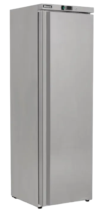Blizzard HS40 305 Ltr Upright Single Door Stainless Steel Fridge banner
