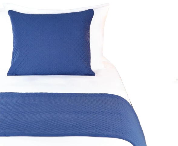 Mitre Essentials HN838 Double Quilted Waffle Bed Runner Denim banner