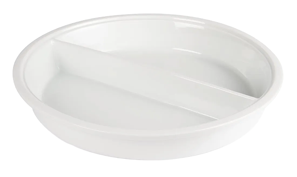 Olympia Whiteware CD711 Divided Round Dish White 3.5 Ltr banner