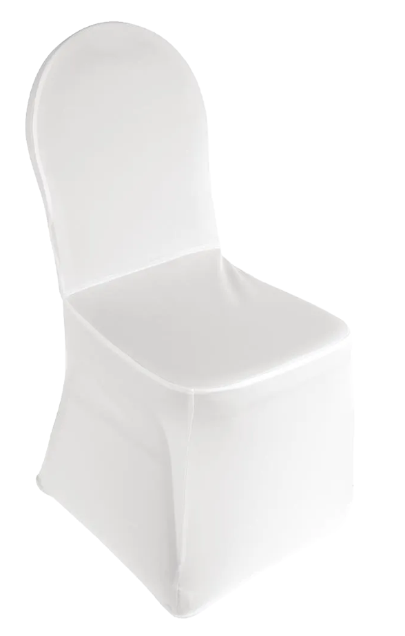 Bolero DP924 Banquet Chair Cover White banner