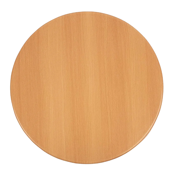 Bolero GG642 Pre-Drilled Round Tabletop Beech Effect 600mm banner
