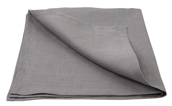 Olympia FW698 Linen Table Napkin Grey 400x400mm (Pack of 12) banner