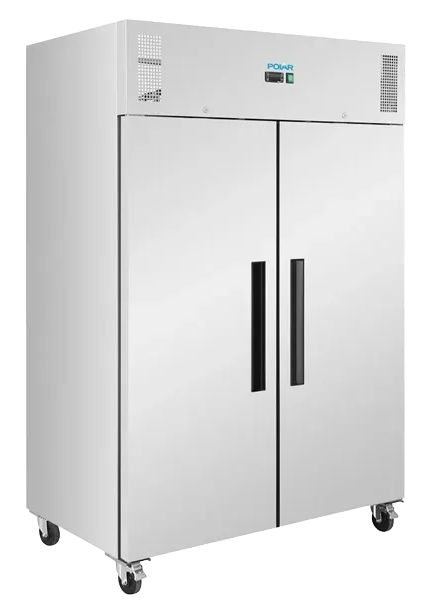 Polar G-Series PG594 Medium Duty 1152 Ltr Upright Double Door Stainless Steel Fridge banner