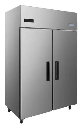 Arctica HEG675 Medium Duty 1090 Ltr Upright Double Door Stainless Steel Fridge banner