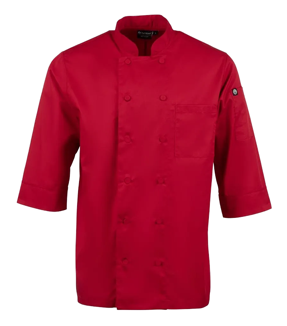 Colour by Chef Works B106-M Unisex Chefs Jacket Red M banner