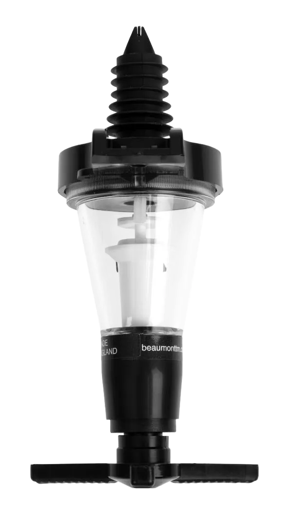 Beaumont K493 Black Spirit Optic Dispenser Stamped 25ml banner