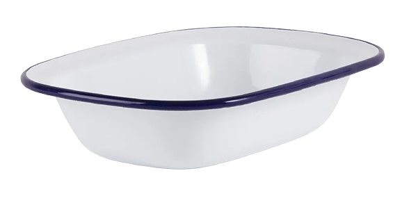 Olympia Enamel GM511 Pie Dishes Rectangular 180 x 135mm (Pack of 6) banner