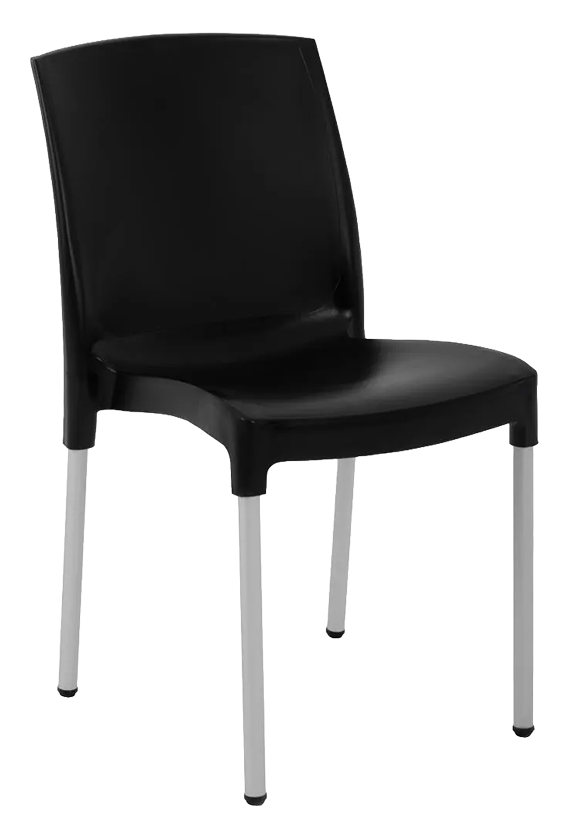 Bolero GJ976 Stacking Bistro Side Chairs Black (Pack of 4) banner