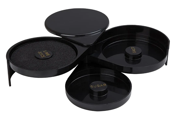 Beaumont CZ499 Glass Rimmer 3 Tier Black banner