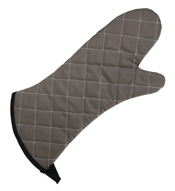 Vogue CL583 Flame Retardant Tan Oven Mitt 17" banner