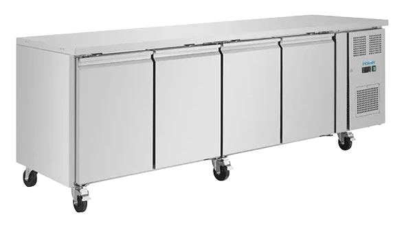 Polar U-Series UA049 553 Ltr 4 Door Stainless Steel Refrigerated Prep Counter banner