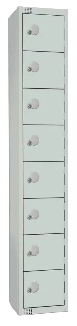 Elite Lockers CE105-C Eight Door Camlock Locker Grey banner