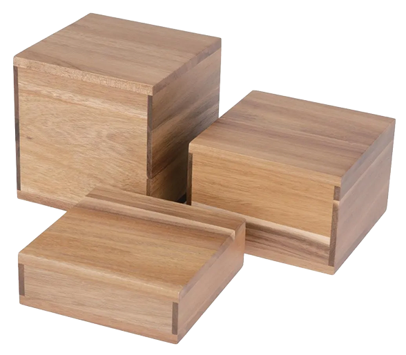 Olympia Acacia DF875 Riser Blocks 50/100/150(H)mm (Set of 3) banner