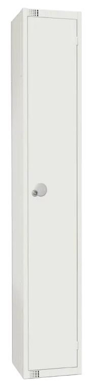 Elite Lockers GR309-C Single Door Camlock Locker White banner