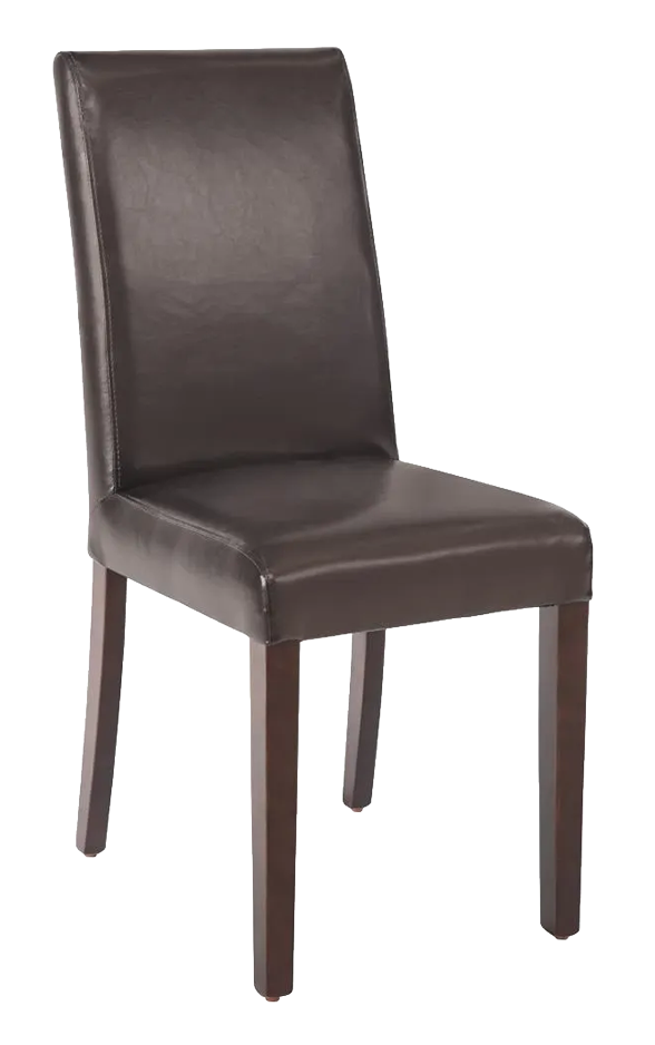 Bolero GF955 Faux Leather Dining Chair Dark Brown (Pack of 2) banner