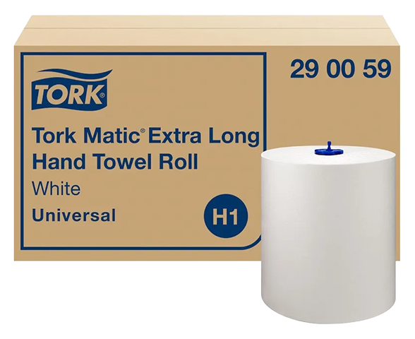 Tork Matic FA706 Extra Long Paper Hand Towel Rolls White H1 1-Ply 280m (Pack of 6) banner