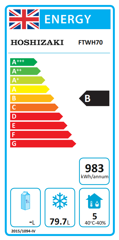 ADVANCE 50 FTWH70LS4 U 169 Ltr Undercounter Single Door Stainless Steel Freezer Energy Rating