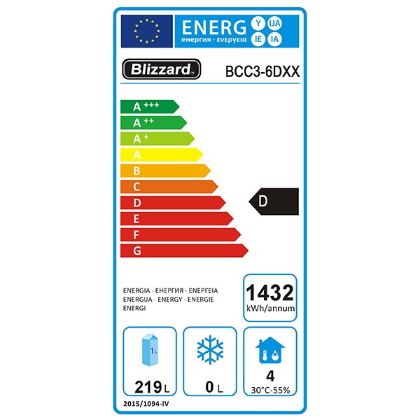 BCC3-6D Refrigerated Prep Counter Energy Rating