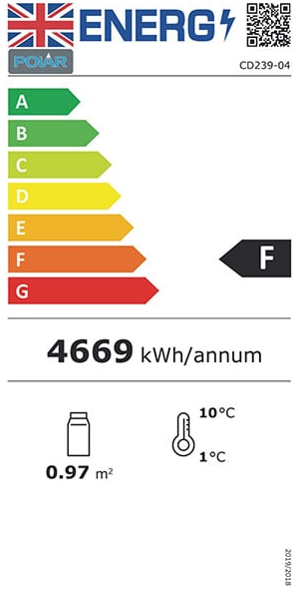 G-Series CD239 494mm Wide Stainless Steel Multideck Display Fridge With Nightblind Energy Rating